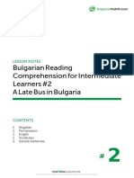 Bulgarian Reading Comprehension For Intermediate Learners #2 A Late Bus in Bulgaria