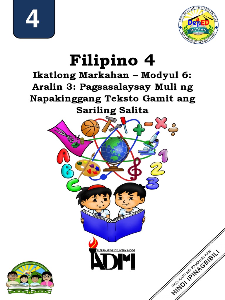 Filipino4 - q3 - Mod6 - Aralin 3 - Pag-Uugnay - NG - Sariling ...
