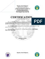 Certificate of NON-ISSUANCE OF ID