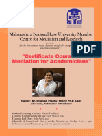 CMR - Certificate Course in Mediation For Academicians