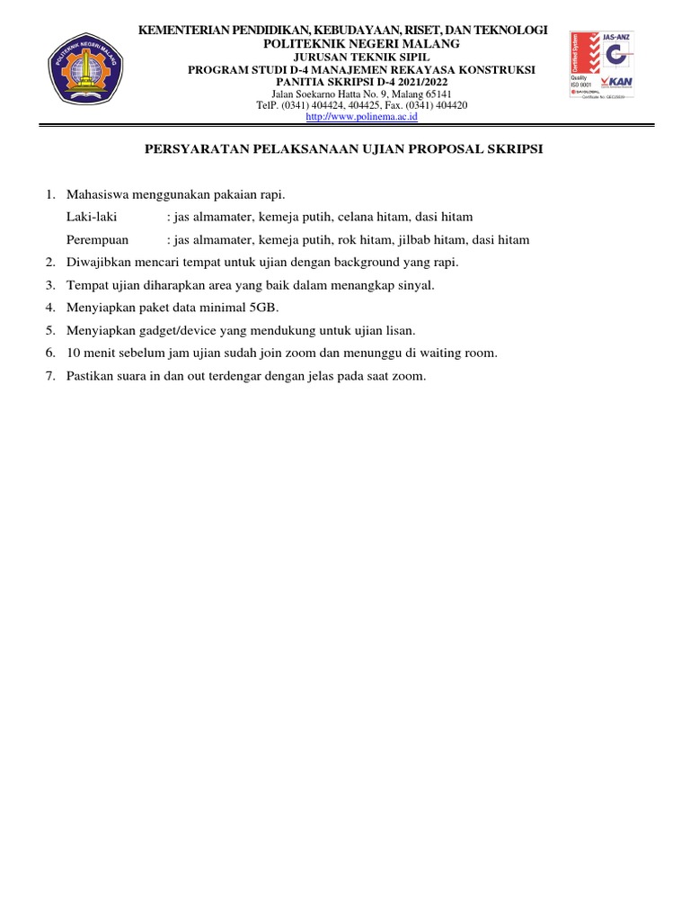 Petunjuk Teknik Ujian Proposal Skripsi - Mahasiswa | PDF | Seni | Komputer