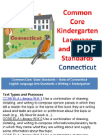 Common Core Kindergarten Language and Literacy Standards Connecticut
