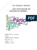 " To Study Di F Fusi On of Solids I N Gases": Chemistry Project Report