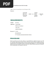 EXP-1: Determination of Saponification Value of Oils/ Fats Sample