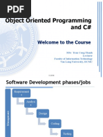 Object Oriented Programming and C#: Welcome To The Course