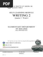 Writing 2: Self-Learning Module