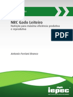 Gado de Leite. NRC Gado Leiteiro. Nutrição para Máxima Eficiência Produtiva e Reprodutiva. Antonio Ferriani Branco