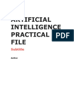 Artificial Intelligence Practical File: Subtitle