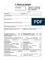 PTW 7: Work at Height: Reference Number