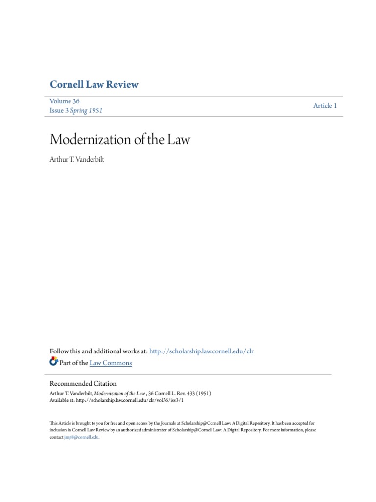 Modernizing Law for Contemporary Needs | PDF | Brief (Law) | Trials