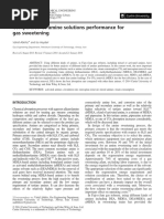 Comparison of Amine Solutions Performance For Gas Sweetening