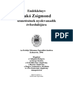 Jakó Zsigmond: Emlékkönyv Születésének Nyolcvanadik Évfordulójára