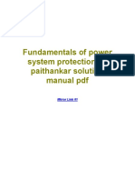 Fundamentals of Power System Protection by Paithankar Solution Manual PDF PDF Free