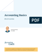 Accounting Basics Word Scramble
