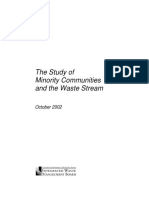 The Study of Minority Communities and The Waste Stream: October 2002