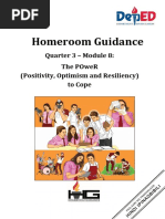 Homeroom Guidance: Quarter 3 - Module 8: The Power (Positivity, Optimism and Resiliency) To Cope