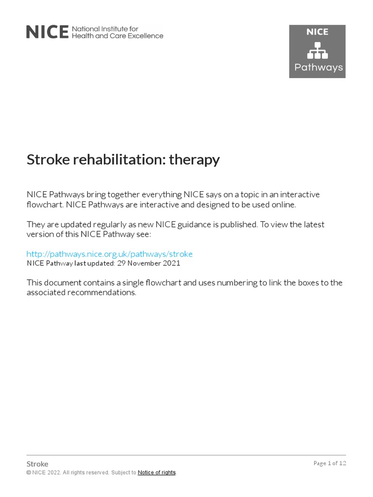 Stroke Rehabilitation: Therapy Stroke Rehabilitation: Therapy | PDF ...