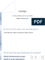 Numpy: Dr. Ilkay Altintas and Dr. Leo Porter