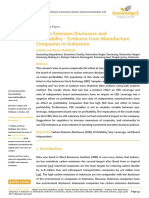 Carbon Emission Disclosure and Profitability - Evidence From Manufacture Companies in Indonesia