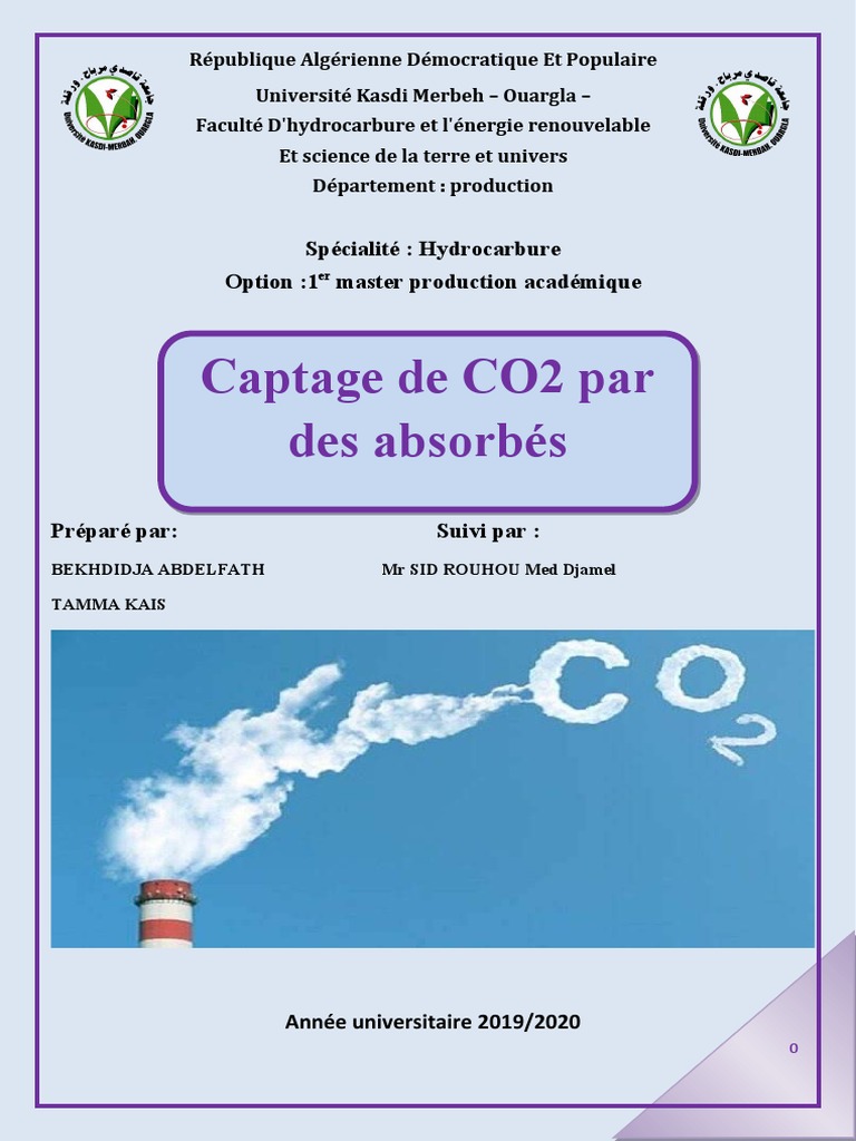 Captage de CO2 Techniques et enjeux PDF Dioxyde de carbone — free download
