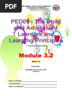 Module 3.2 - The Child and Adolescent Learners and Learning Principles