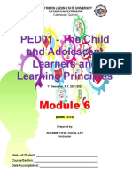 Module 6 - The Child and Adolescent Learners and Learning Principles
