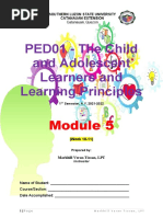 Module 5 - The Child and Adolescent Learners and Learning Principles