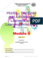 Module 5 - The Child and Adolescent Learners and Learning Principles
