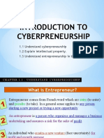 Chapter 1 INTRODUCTION TO CYBERPRENEURSHIP