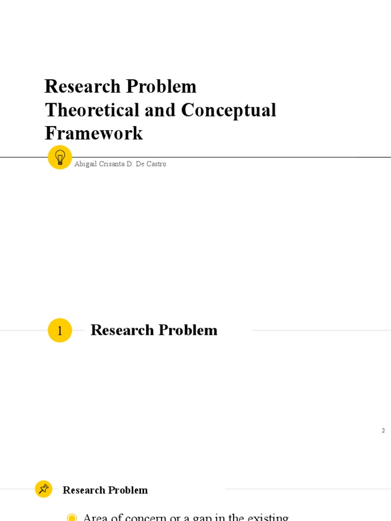 De Castro Research Problem Theoretical and Conceptual Framework Report ...