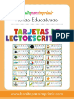 Tarjetas de Letoescritura - Fichas