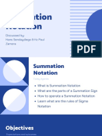 Summation Notation: Discussed By: Hans Sendaydiego & KC Paul Zamora