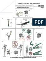 TX6 PLUS and TX5e UTP Jack Modules: Installation Instructions PN403N