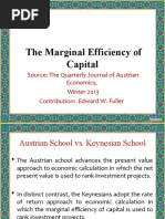 Marginal Efficiency of Capital