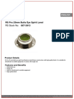 Datasheet: RS Pro 25mm Bulls Eye Spirit Level 667-3913