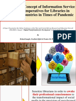 PRESENTATION Retooling The Concept of Information Service Provision: Imperatives For Libraries in Developing Countries in Times of Pandemic