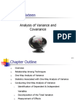 Chapter Sixteen: Analysis of Variance and Covariance