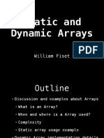 Static and Dynamic Arrays: William Fiset