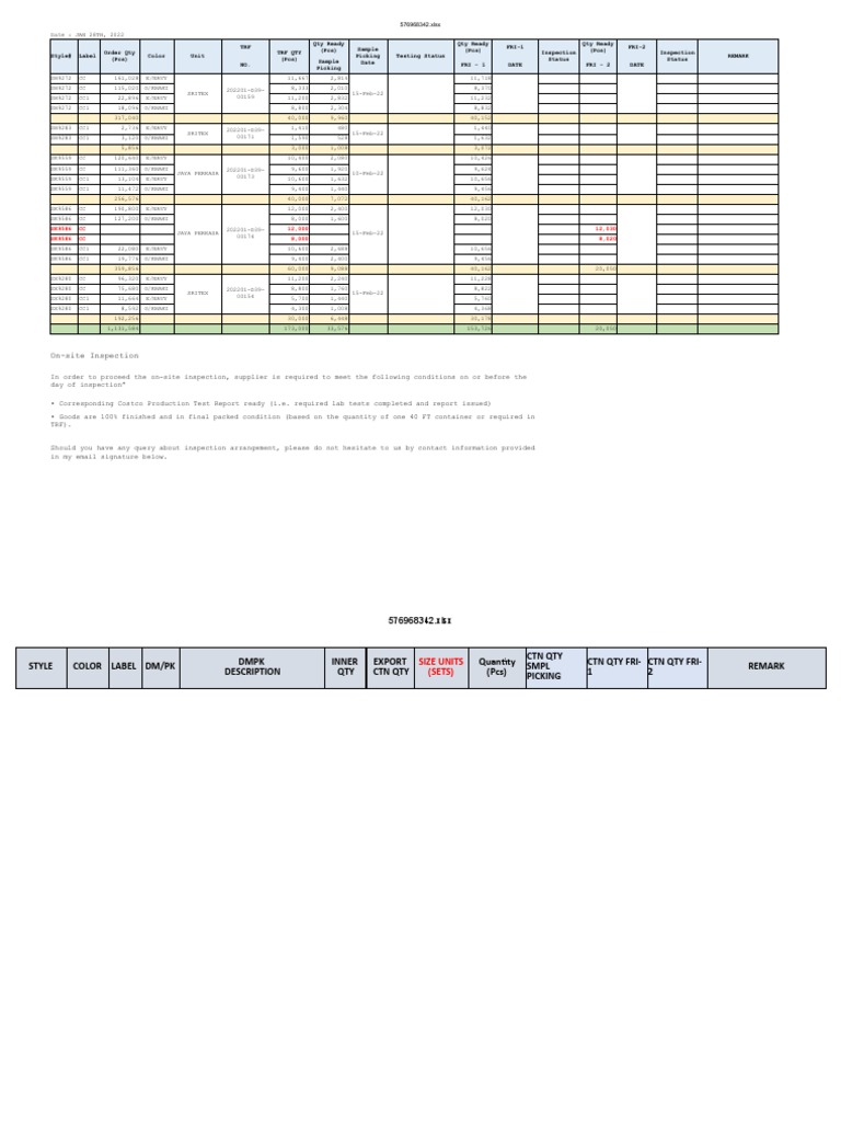 Y22 Costco Schedule SMPL PickingInspection PDF