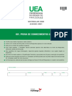 Vestibular 2020: Prova de Conhecimentos Gerais