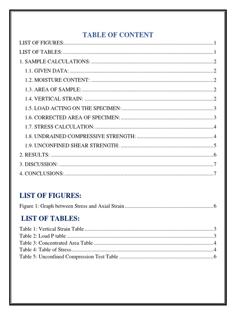 Unconfined Compression Test Analysis | PDF | Strength Of Materials ...