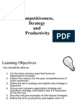 Strategy, Competitiveness and Productivity