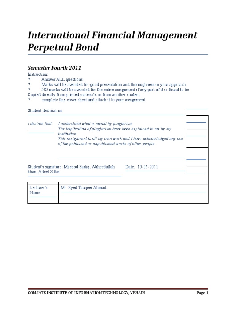 Understanding Perpetual Bonds | PDF | Bonds (Finance) | Stocks