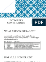 Integrity Constraints