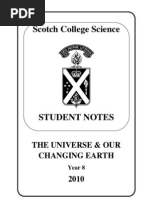 Scotch College Science: The Universe & Our Changing Earth