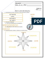 Avaliação de Geografia IV Unidade 2 e 3 Ano CORREÇÃO