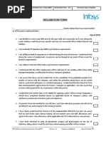 Declaration Form: Transport Boundary, As Defined by The Infosys Transport Guidelines