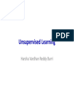 Unsupervised Learning: Harsha Vardhan Reddy Burri