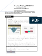 Shielded Metal Arc Welding (SMAW) NC II: Worksheet Week 4