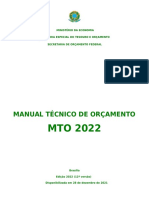 Manual Técnico de Orçamento - MTO 2022